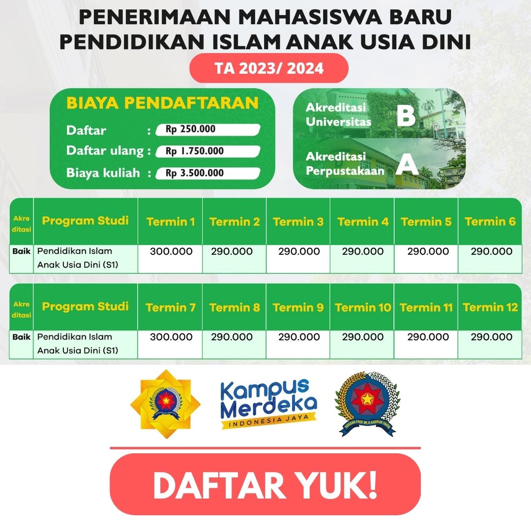 Pendaftaran Pendidikan Islam Anak Usia Dini Panca Budi