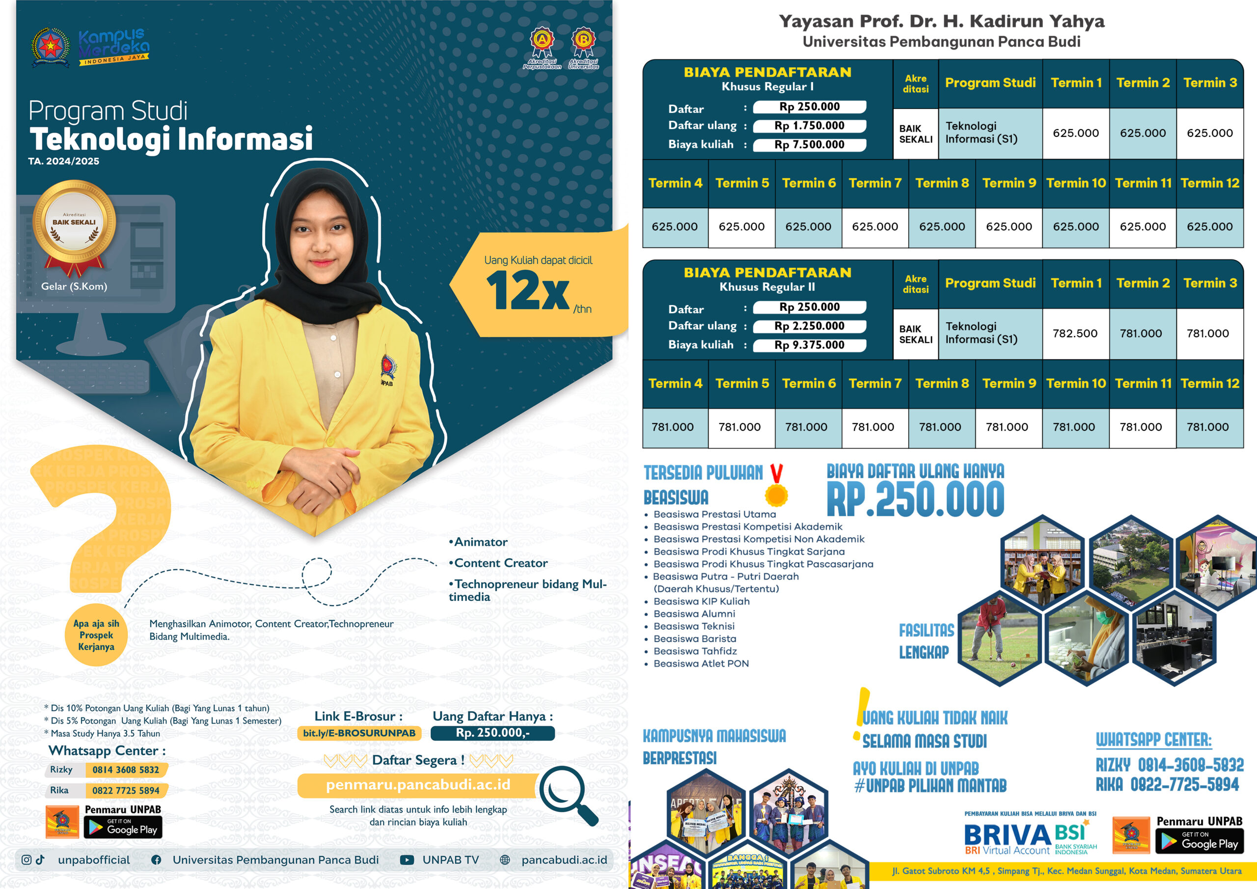 Biaya Kuliah Program Studi Sistem Informasi 2025