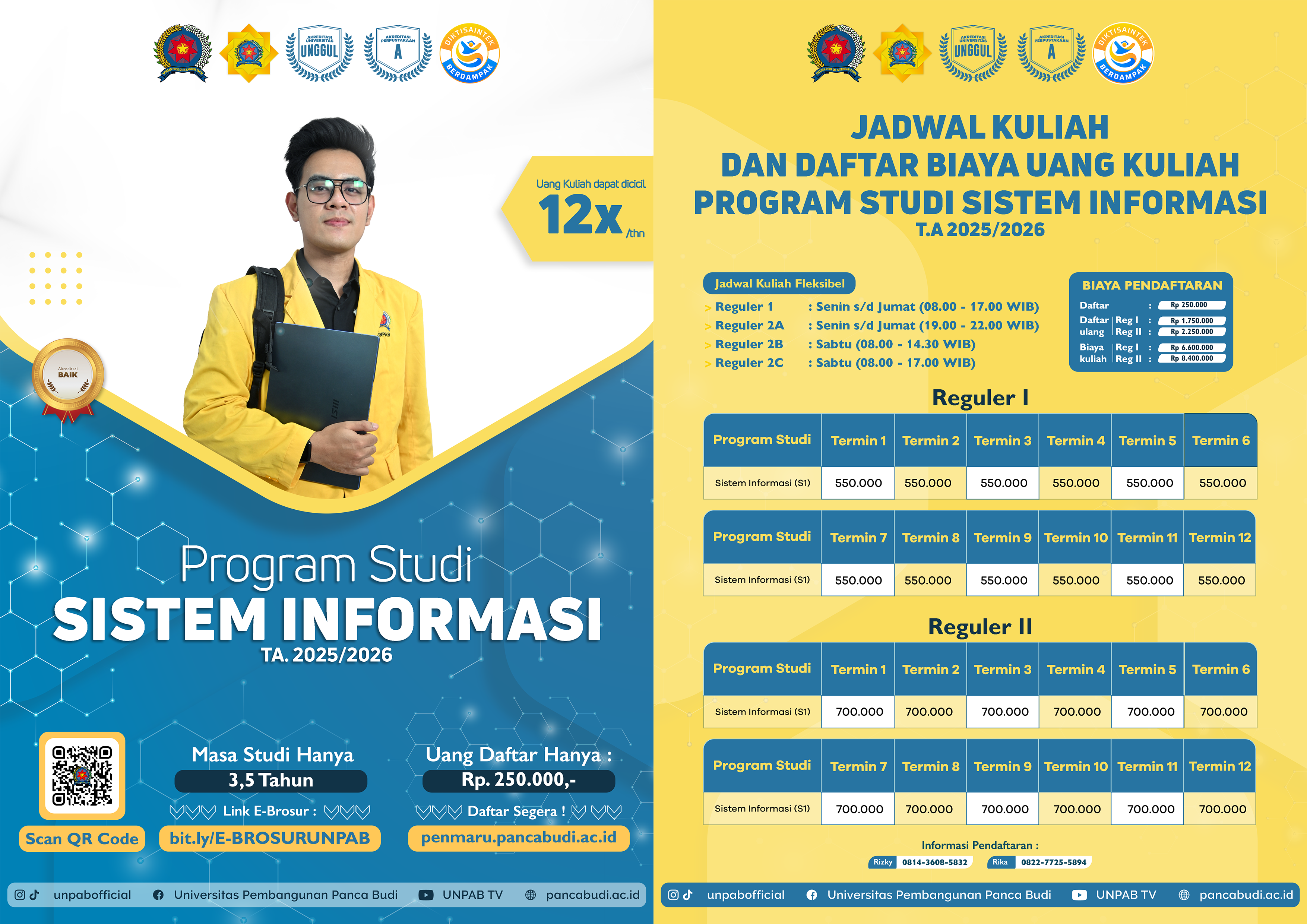 Biaya Kuliah Program Studi Sistem Komputer 2025